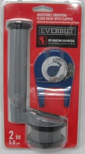 2" Everbilt Adjustable Universal Flush Valve With Flapper Replacement 2in / 5cm - Picture 1 of 9