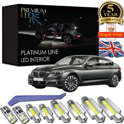 BMW 5 Series F07 GT LED Interior Kit Bright 3030 SMD 19 Bulbs Error Free F10 5er - Image 1 of 4