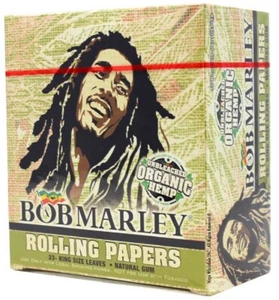 BOB MARLEY KING SIZE UNBLEACHED ORGANIC HEMP ROLLING PAPER 50 CT - Picture 1 of 3