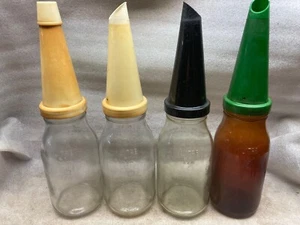 3 X Vintage BT NSW WA Oil Bottles & 1 X Treloar Plastic - All 1 litre - Picture 1 of 3