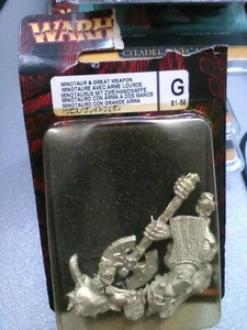 WARHAMMER AOS MINOTAUR GREAT WEAPON METAL - GAMES WORKSHOP 2004 NEW SEALED - Picture 1 of 1