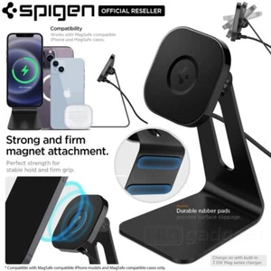 For iPhone 16 15 14 13 Pro Max SPIGEN Wireless Magnetic Magsafe Charger Stand - Picture 1 of 24