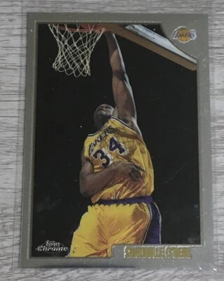 1998-99 Topps Chrome #175 Shaquille Shaq O'Neal Los Angeles Lakers HOF R - Image 1 of 2