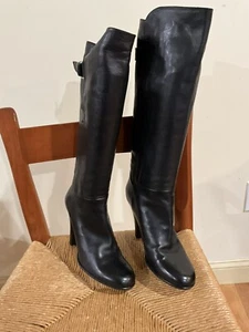 Lambertson Truex Damen Heels Leder Lang Stiefel Schwarz Made In Italy 38 - Bild 1 von 11