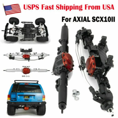 Metal Complete Front & Rear Axles For AXIAL SCX10 II 90046 90047 1/10 RC Crawler - Image 1 of 4
