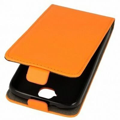 Flip Cover Cellulare Protezione LG G4 Stylus Orange Pelle Imitazione Slim Bumper - Immagine 1 di 2