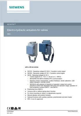 Siemens Electric 2, 3 port Servomotor -, 24 V Supply Voltage - Image 1 of 4