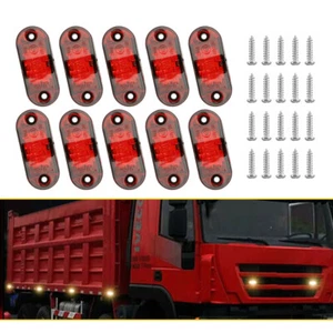 10X Red LED Side Lights Marker Truck Trailer Clearance Waterproof Light eog - Picture 1 of 12
