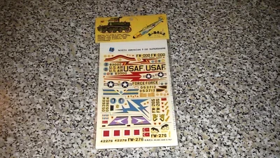 SET KIT DECALS ESCI N.91 AEREI  1:72 F-100 SUPER SABRE NEW SIGILLATO SEALED - Immagine 1 di 2