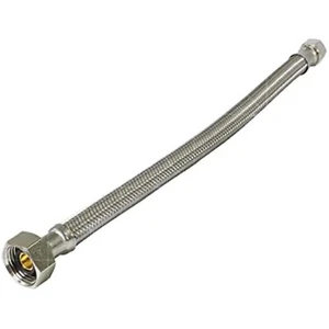 Highcraft 49328 Braided Faucet Connector Female Compression Fitting, 8 In, - Picture 1 of 9