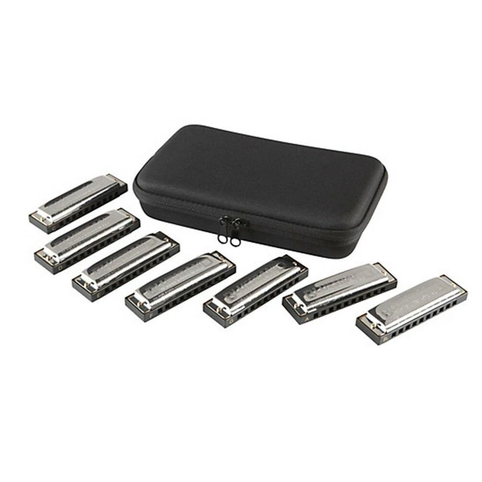 Hohner BluesBand Set of Seven Harmonicas  7 keys  with Custom case Blues Band Foto 1 de 1
