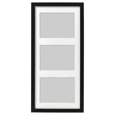 MARCO DE FOTOS IKEA RIBBA 19 3/4 x 9" Negro o Marco para 3 fotos NUEVO Foto 1 de 4