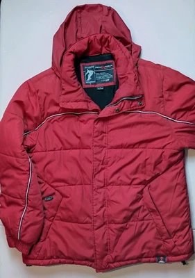 Chaqueta ZeroXposur Para Hombres Grande Roja Con Capucha Repelente al Agua Invierno Esquí Abrigo Bolsillos Foto 1 de 4