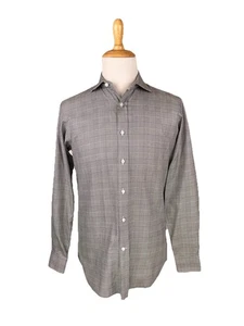 Camisa Ralph Lauren Etiqueta Púrpura Para Hombre Manga Larga Blanco y Negro Pata de Gallo 15.5 - Imagen 1 de 6