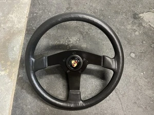 Vintage GRANT 3/85 Steering Wheel With Porsche Horn Button Made In Italy 330mm - Picture 1 of 11