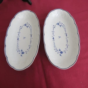 2 raviers ovale en porcelaine de limoges Bernardaud modèle Hortense - Imagen 1 de 7