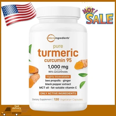 Cápsulas de curcumina pimenta preta - Suporta a saúde óssea e articular, antioxidante - Imagem 1 de 4