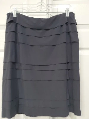 Falda De Colección Joseph Ribkoff Gasa Aspecto En Capas Caprichoso Hada Grunge Talla 12 Gris Foto 1 de 4