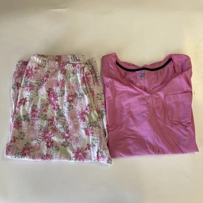 Conjunto de pijama de 3 unidades Karen Neuburger ropa de dormir top y pantalones Foto 1 de 4