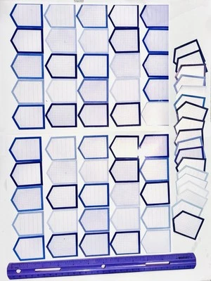 Juego de 70 pegatinas de vinilo brillantes prefabricadas para diario y álbum de recortes Foto 1 de 4