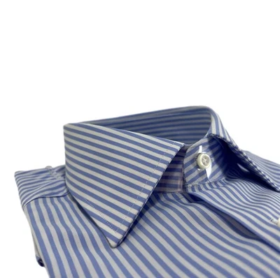 Camicia uomo Bagariny sartoriale cotone A101 azzurro regular fit Made in Italy - Immagine 1 di 4