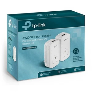 TP-LINK AV2000 GB Powerline Adapter Kit, AC Pass Through, 2 Ports - (TL-PA9020P  - Afbeelding 1 van 5