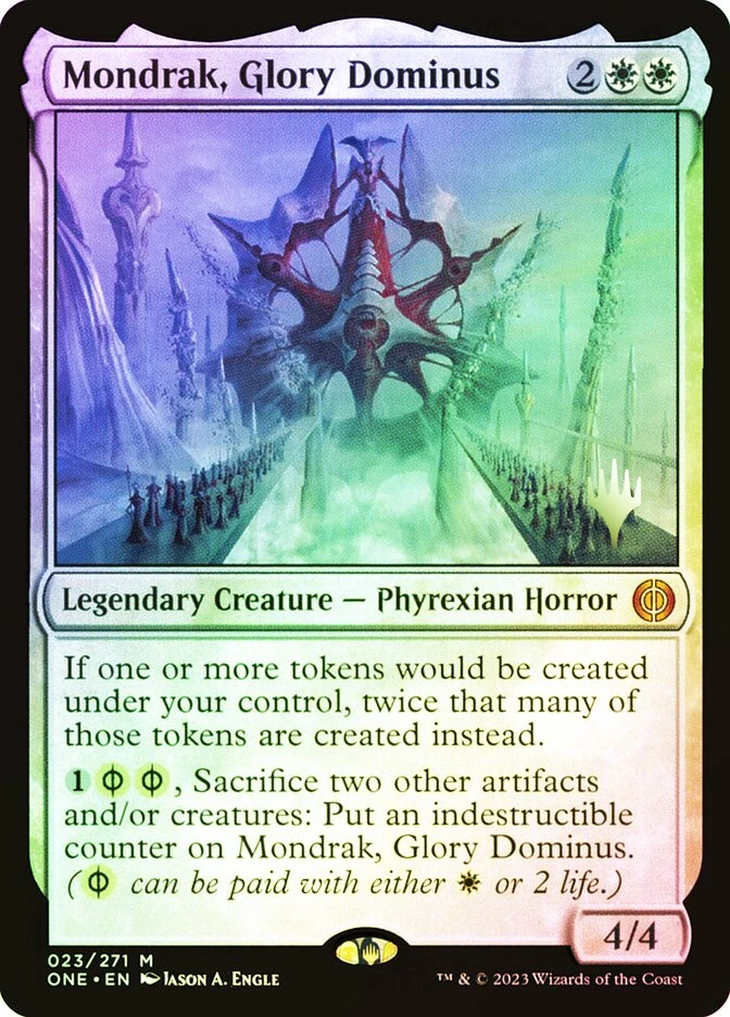 MTG FOIL Mondrak, Glory Dominus Promo Pack Phyrexia All Will Be One  - Promo: - Image 1 of 1
