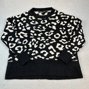 Zara Knit Sweater Women’s Small Black Beige Long Sleeve Pullover Ladies - Picture 1 of 10