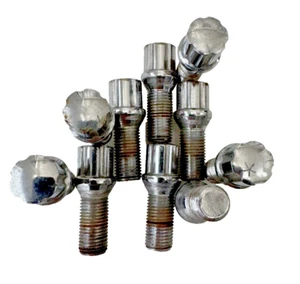20 M14-1.5 17/19mm Hex Chrome Wheel Lock Stud Bolts for Volvo S60 XC60 S80 S90 - Picture 1 of 4