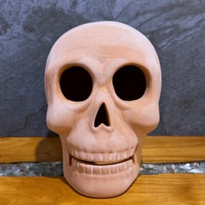 Target Hyde and EEK! 2024 Light Pink Terracotta Grinning Skull Halloween Decor - Picture 1 of 5