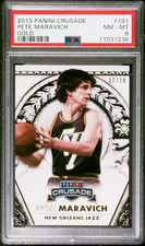 2013 2013-14 Panini Crusade Pete Maravich, GOLD /10, PSA 8 POP 1 (0 at 9 or 10)