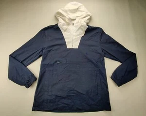 Abercrombie & Fitch Men's Medium 1/4 Zip Navy/White Long Sleeve Anorak Pullover - Picture 1 of 9