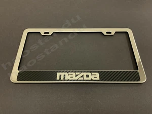 1xMAZDAstyle STAINLESS STEEL LICENSE PLATE FRAME HOLDER w/(Carbon Fiber Style) - Bild 1 von 3