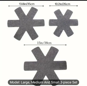 🌟(New)3pcs Felt Heat-Resistant Large,Medium & Small Pot And Pan Protective Pads - Picture 1 of 1