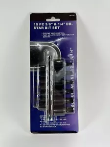 15 STCK. 1/4 ZOLL & 3/8 ZOLL DR IMPACT CHROM VANADIUM STERN BITS SET - Bild 1 von 3