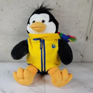 Build a Bear PENGUIN Black White & Yellow 15" Plush Stuffed Animal Very Soft Fur - Picture 1 of 7