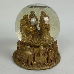 The San Francisco Music Box Company - Gold Nativity Scene Snow Globe - Has Issue - Picture 1 of 11