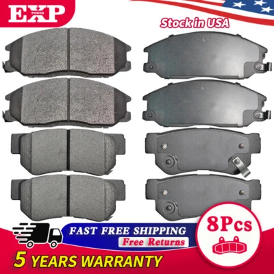 Fit For Hyundai Santa Fe 2006 2005 2004 2003-2001,Front &Rear Ceramic Brake Pads - Image 1 of 4