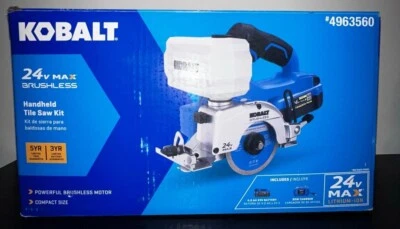 NUEVO KIT de sierra para azulejos inalámbrica portátil Kobalt 24V MAX 4" con cargador y batería 4963560 Foto 1 de 3