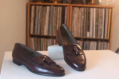 Sandro Moscoloni N.E.W.S. Mocasines Kiltie Borla Cuero Borgoña Talla 9 Estrechos  Foto 1 de 4