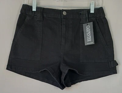 Pantalones Cortos de Carpintero Refuge Denim Para Mujer Medianos Negros Elastizados NUEVO con Etiquetas Envío RÁPIDO Foto 1 de 4