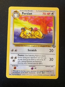 Persian 42/64 Common - WOTC 1999 Jungle Vintage - Pokemon TCG Card MP/LP - Picture 1 of 2