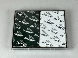 Jaguar Motors Playing Cards 2 Decks Green White Complete with Storage Box READ - Picture 1 of 12