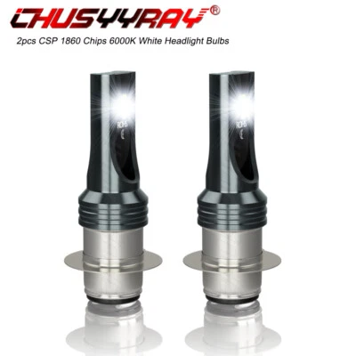 Faro LED H6 6000K blanco 2x para Kawasaki Prairie 300 400 1999-2001 2002 Foto 1 de 4