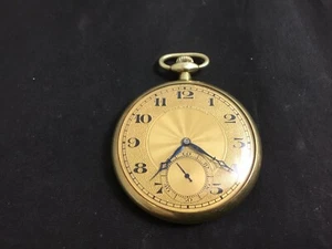 Antique Art Deco GRUEN VERITHIN Solid 14K Gold POCKET WATCH 17J 16s - Picture 1 of 5