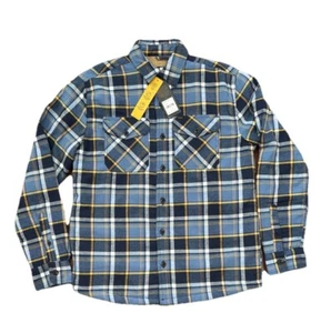NEW Lee Shirt Shacket Sherpa Lined Flannel Mens Regular Fit Small Blue Plaid - Picture 1 of 9