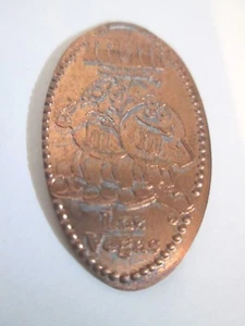 M&M'S WORLD STORE VEGAS RED & YELLOW GUYS PRESSED PENNY ELONGATED COIN - Picture 1 of 1