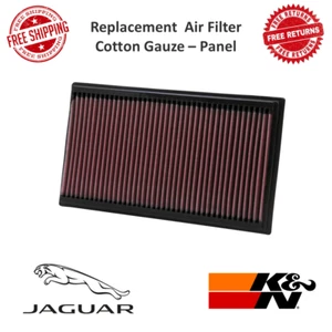 K&N Drop-in Replacement High-Flow Air Filter Panel For Jaguar S-Type, XJR, XFR - Picture 1 of 12
