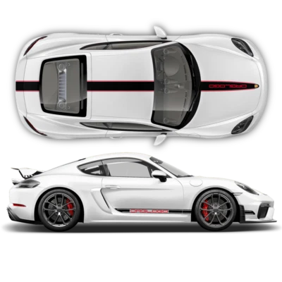 Racing Decals Set in Two Colors for Porsche  Cyaman / Boxster 2005 - 2020 - Image 1 of 3