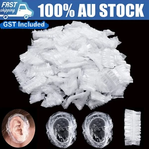 UP 1000PCS Bath Clear and Disposable for Dyeing Hair Salon Waterproof Ear Cover - Picture 1 of 11